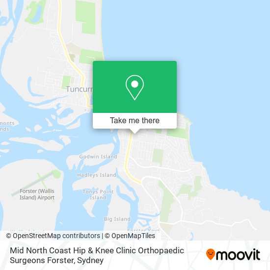 Mid North Coast Hip & Knee Clinic Orthopaedic Surgeons Forster map