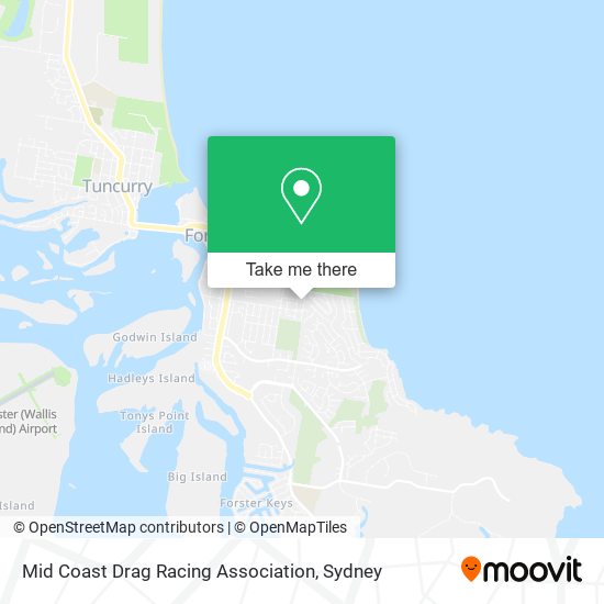 Mid Coast Drag Racing Association map