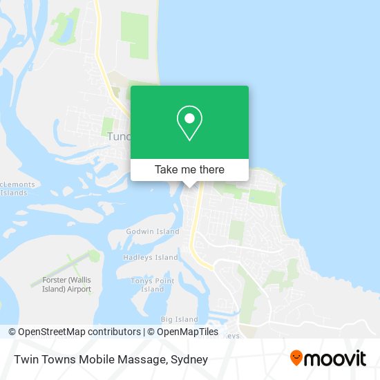 Twin Towns Mobile Massage map