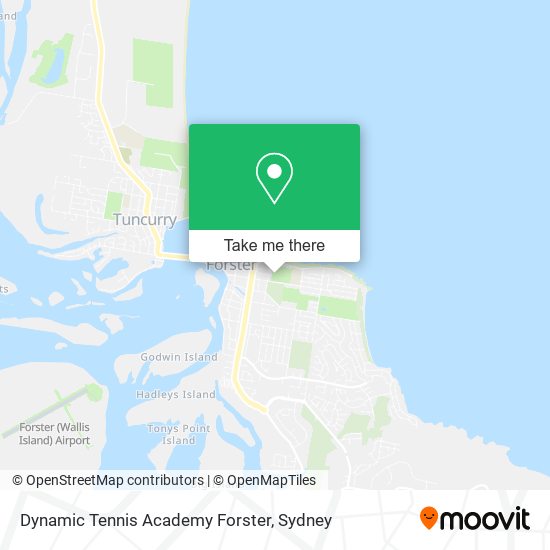 Dynamic Tennis Academy Forster map