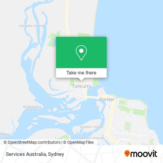 Services Australia map