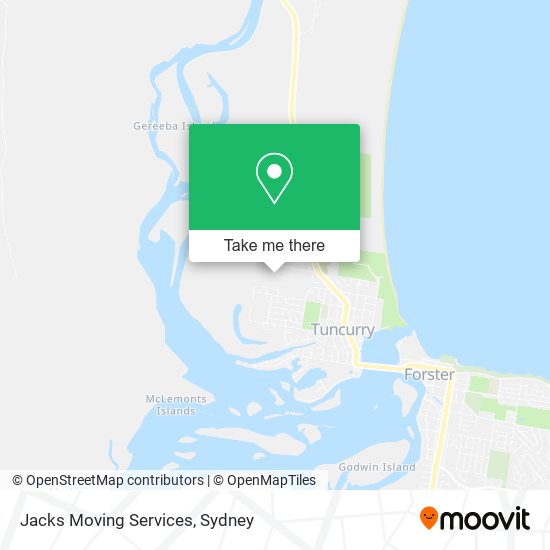 Jacks Moving Services map