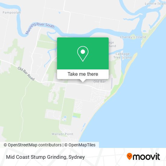 Mid Coast Stump Grinding map