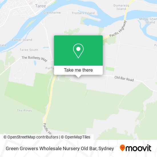 Green Growers Wholesale Nursery Old Bar map