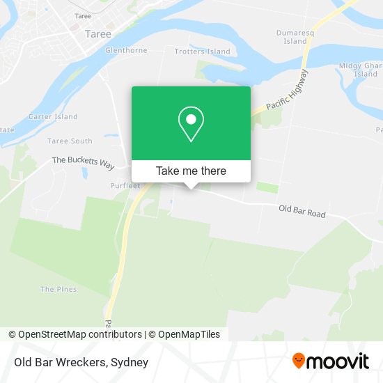 Old Bar Wreckers map