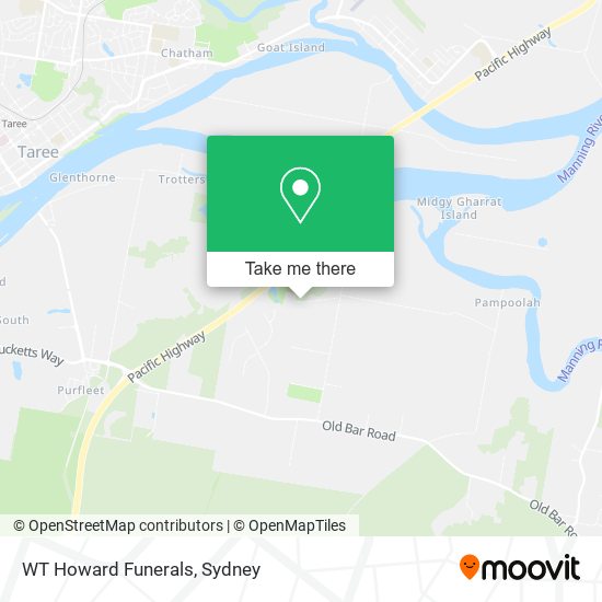 WT Howard Funerals map