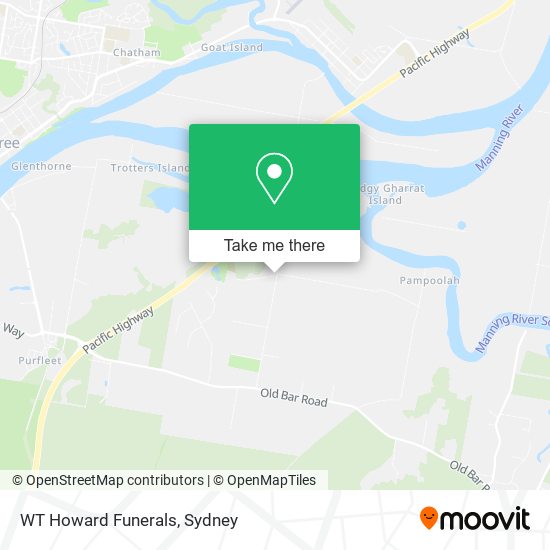 WT Howard Funerals map