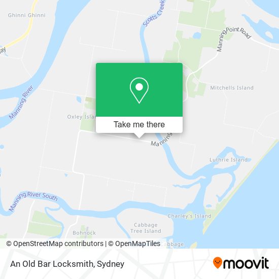 An Old Bar Locksmith map
