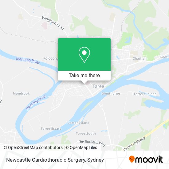 Mapa Newcastle Cardiothoracic Surgery