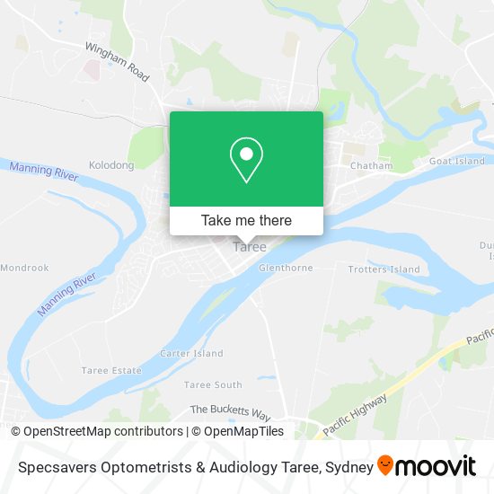 Specsavers Optometrists & Audiology Taree map