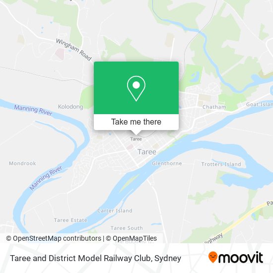 Taree and District Model Railway Club map