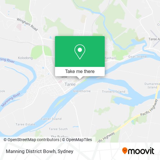 Mapa Manning District Bowh