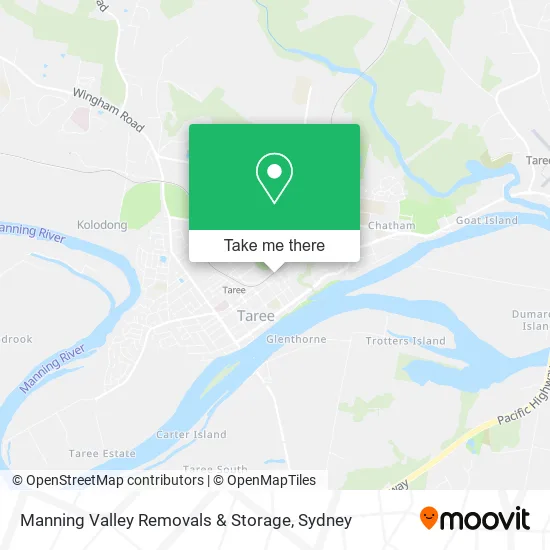 Manning Valley Removals & Storage map