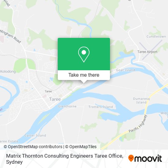 Mapa Matrix Thornton Consulting Engineers Taree Office