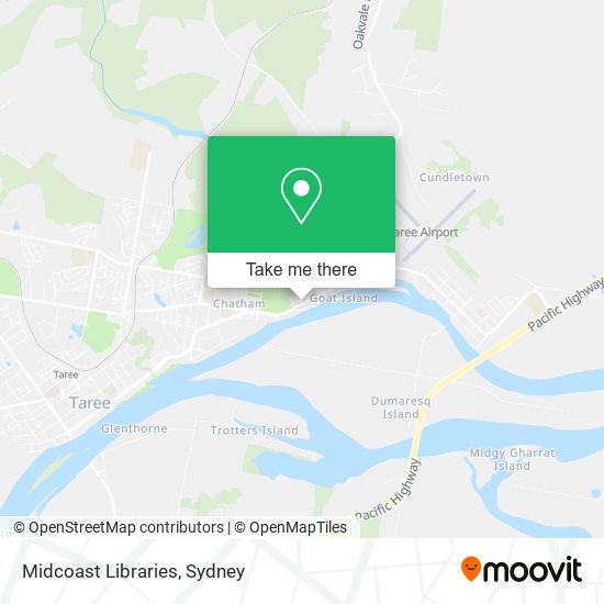 Mapa Midcoast Libraries