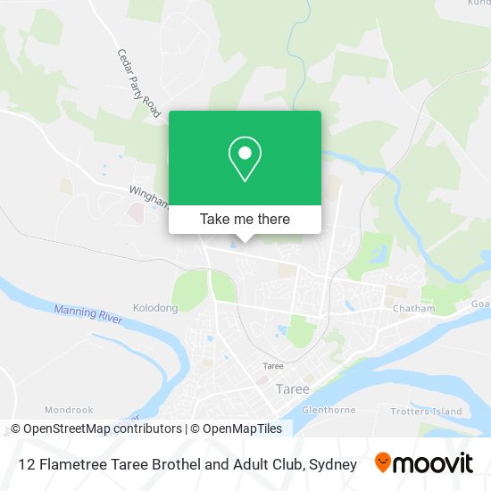 12 Flametree Taree Brothel and Adult Club map