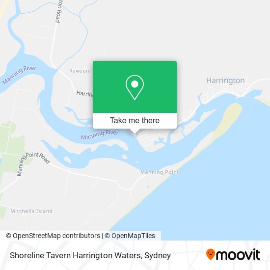 Shoreline Tavern Harrington Waters map