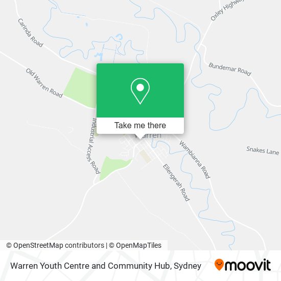 Warren Youth Centre and Community Hub map