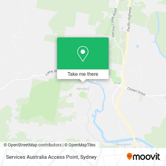 Services Australia Access Point map