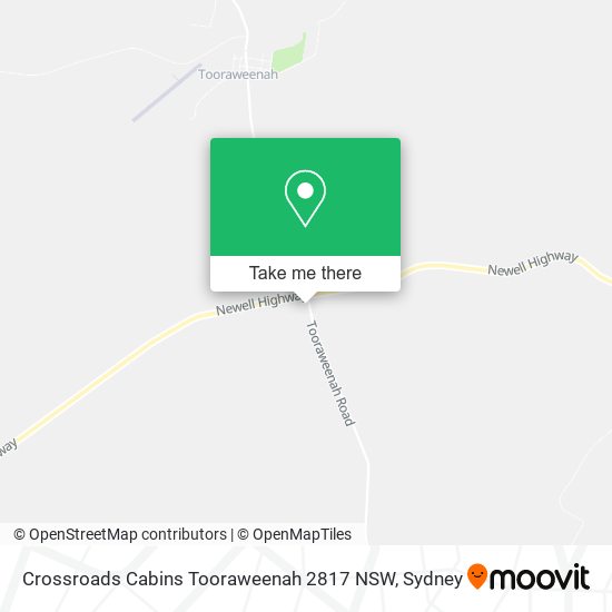 Mapa Crossroads Cabins Tooraweenah 2817 NSW
