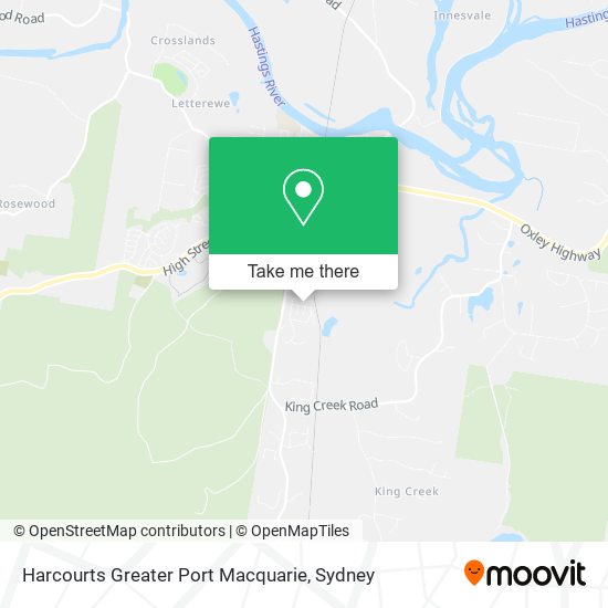 Harcourts Greater Port Macquarie map