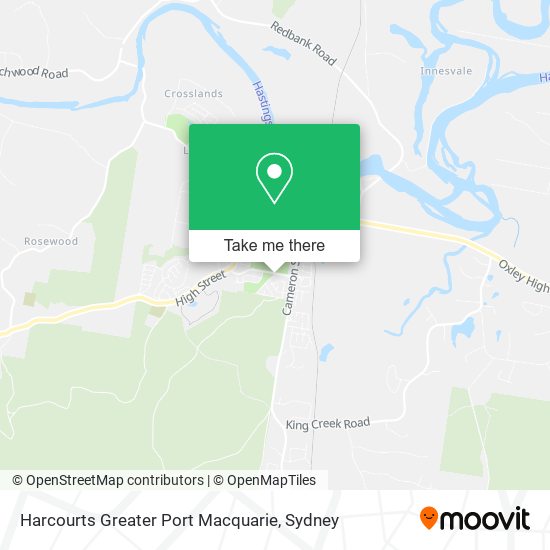 Harcourts Greater Port Macquarie map
