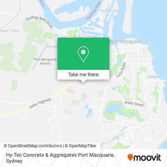 Hy-Tec Concrete & Aggregates Port Macquarie map