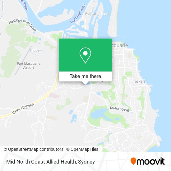 Mid North Coast Allied Health map