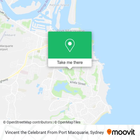 Vincent the Celebrant From Port Macquarie map