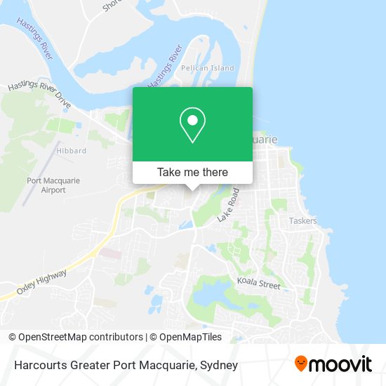 Harcourts Greater Port Macquarie map