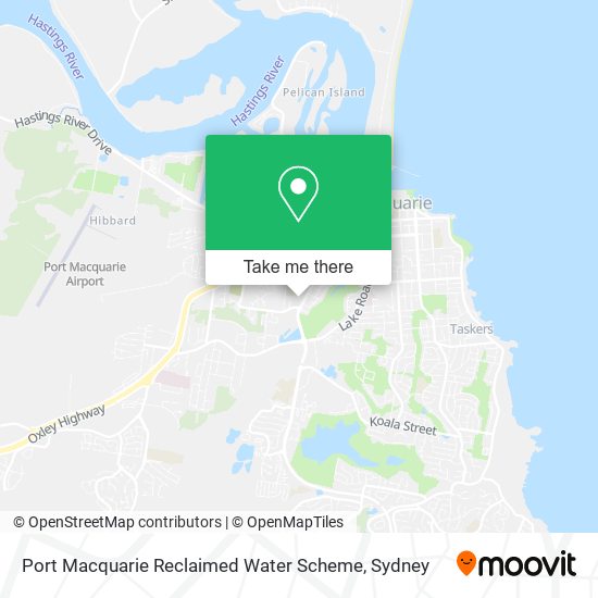 Port Macquarie Reclaimed Water Scheme map