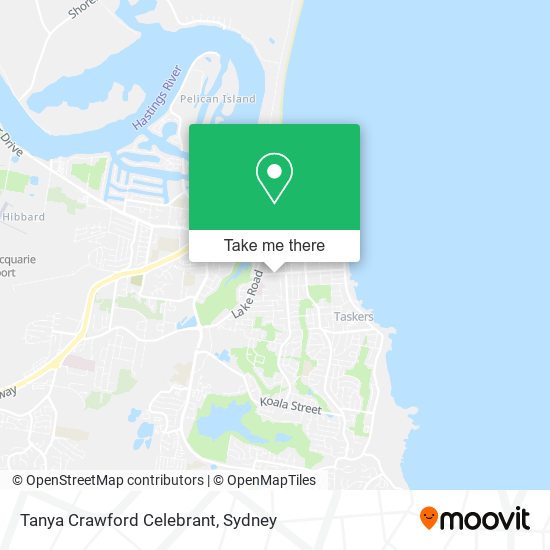 Tanya Crawford Celebrant map