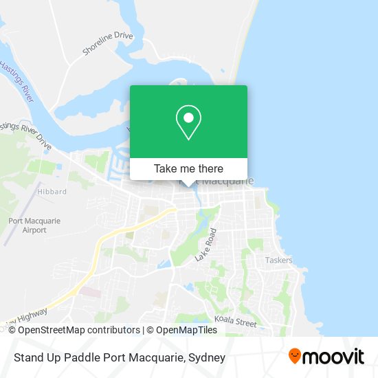 Stand Up Paddle Port Macquarie map