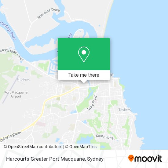 Harcourts Greater Port Macquarie map