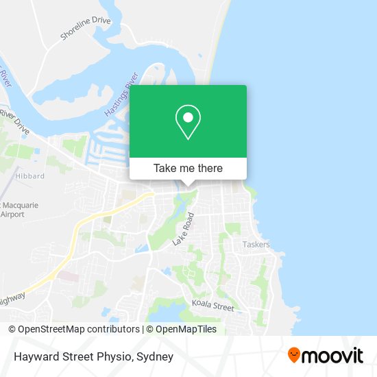 Hayward Street Physio map