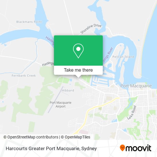 Harcourts Greater Port Macquarie map