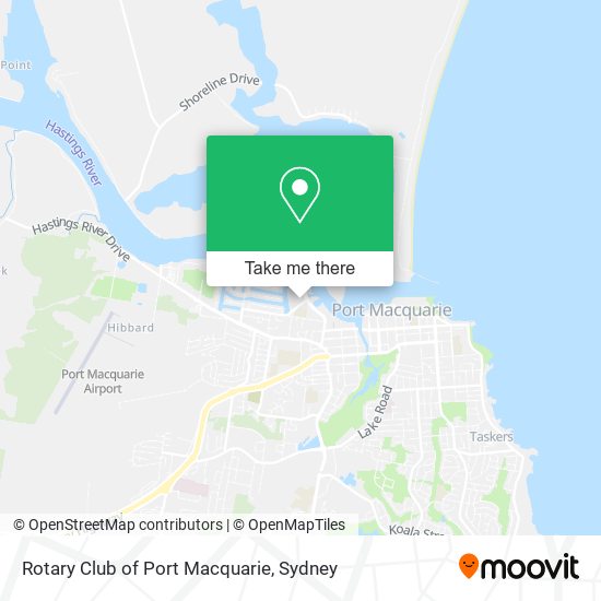 Rotary Club of Port Macquarie map