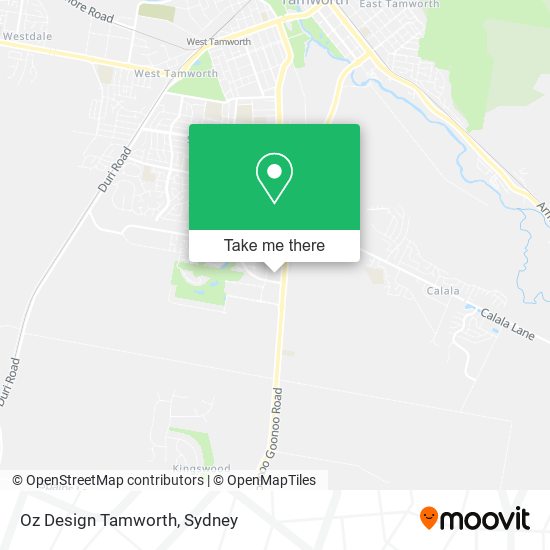 Oz Design Tamworth map