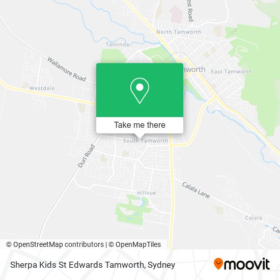 Sherpa Kids St Edwards Tamworth map