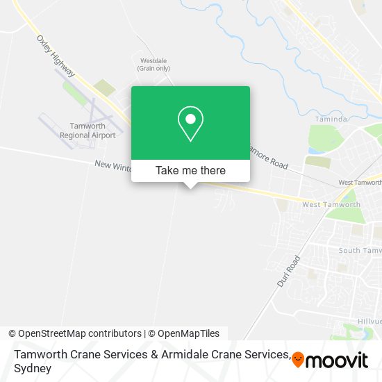 Tamworth Crane Services & Armidale Crane Services map