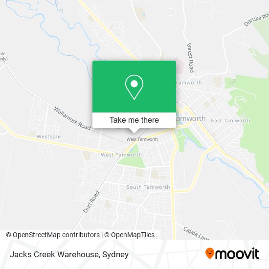 Jacks Creek Warehouse map