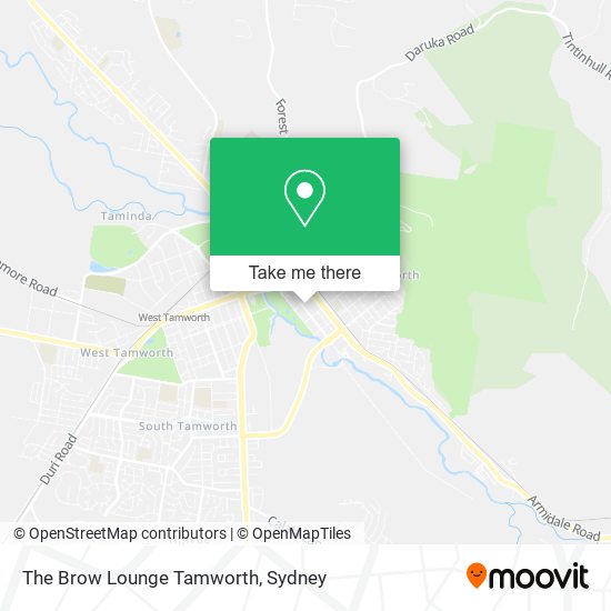 Mapa The Brow Lounge Tamworth