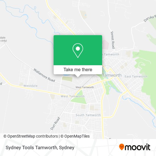 Mapa Sydney Tools Tamworth