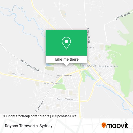 Mapa Royans Tamworth
