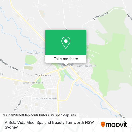 A Bela Vida Medi Spa and Beauty Tamworth NSW map