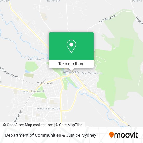 Department of Communities & Justice map