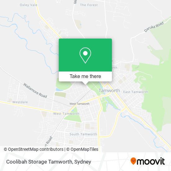 Coolibah Storage Tamworth map