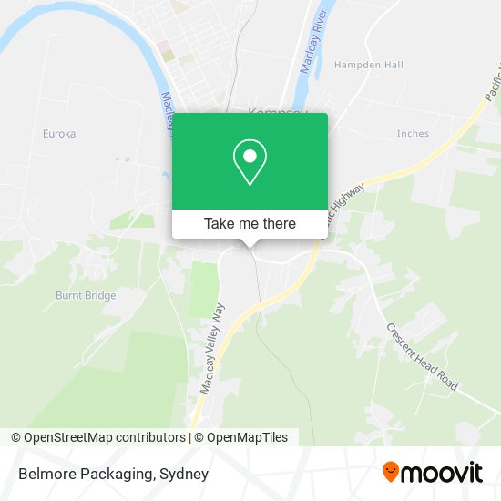Belmore Packaging map