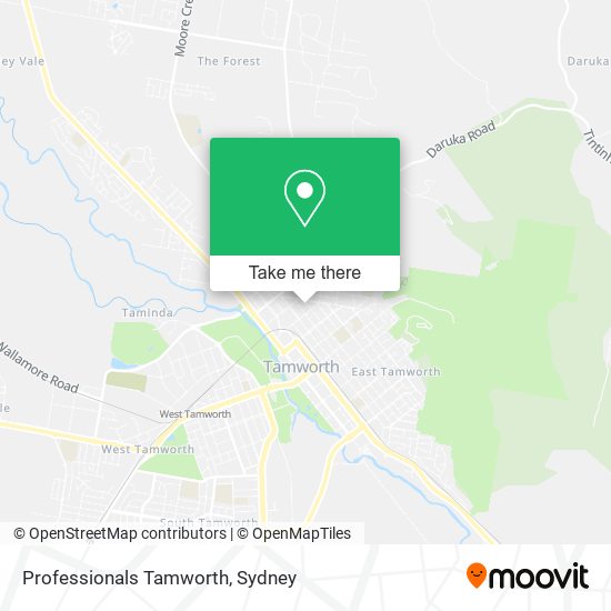 Professionals Tamworth map