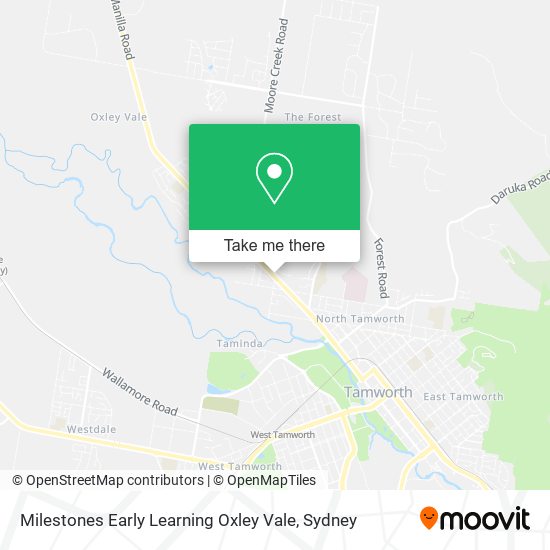 Mapa Milestones Early Learning Oxley Vale